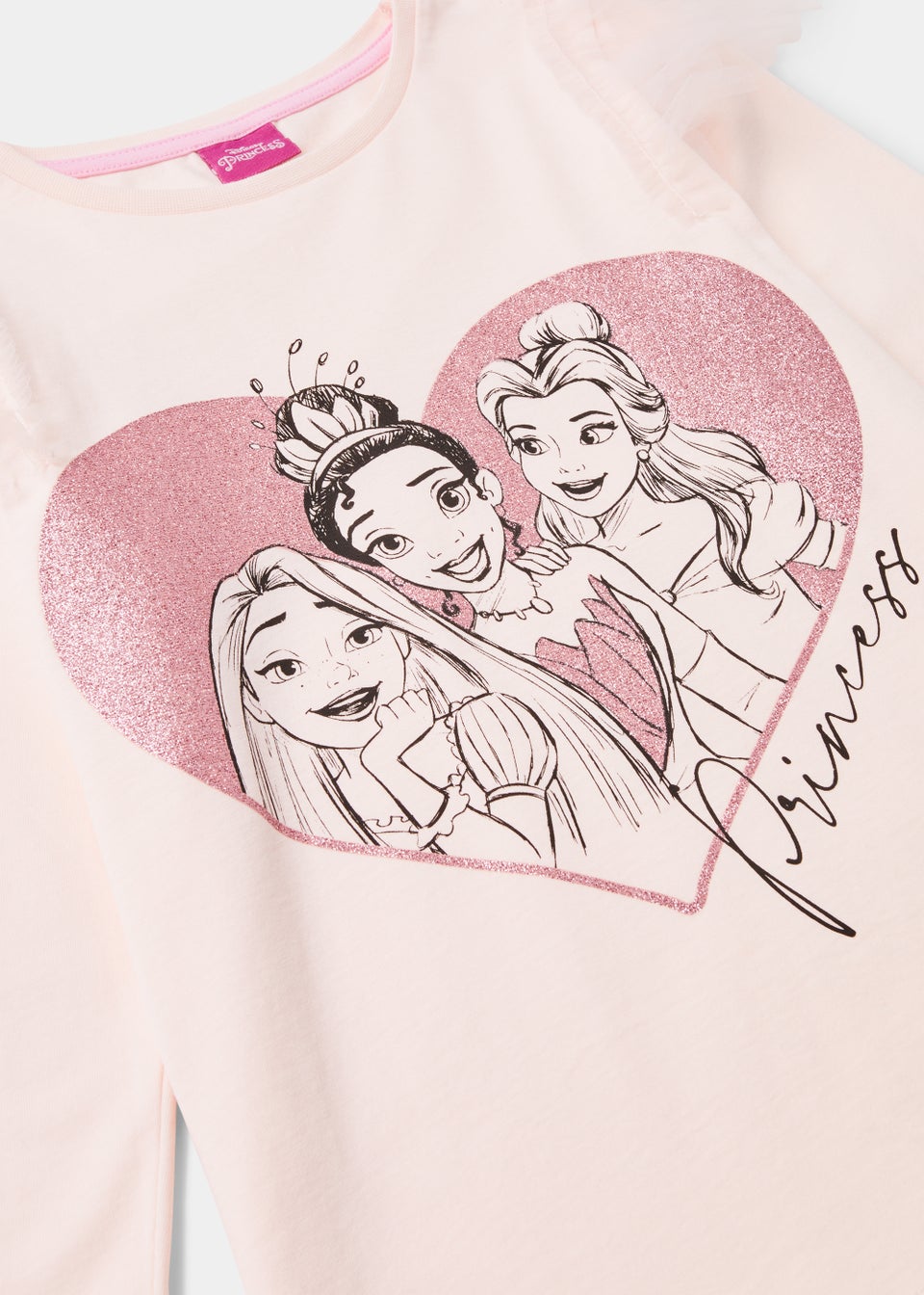 Kids Pink Disney Princess Mesh Top (3-9yrs)