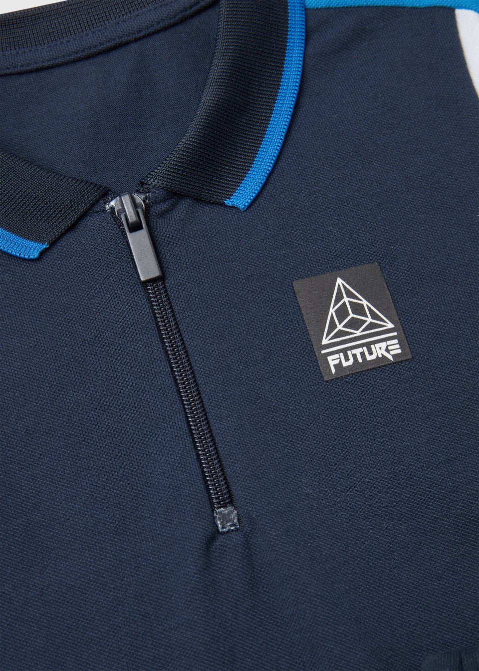 Boys Navy Colour Block Polo Shirt & Joggers Set (4-13yrs)