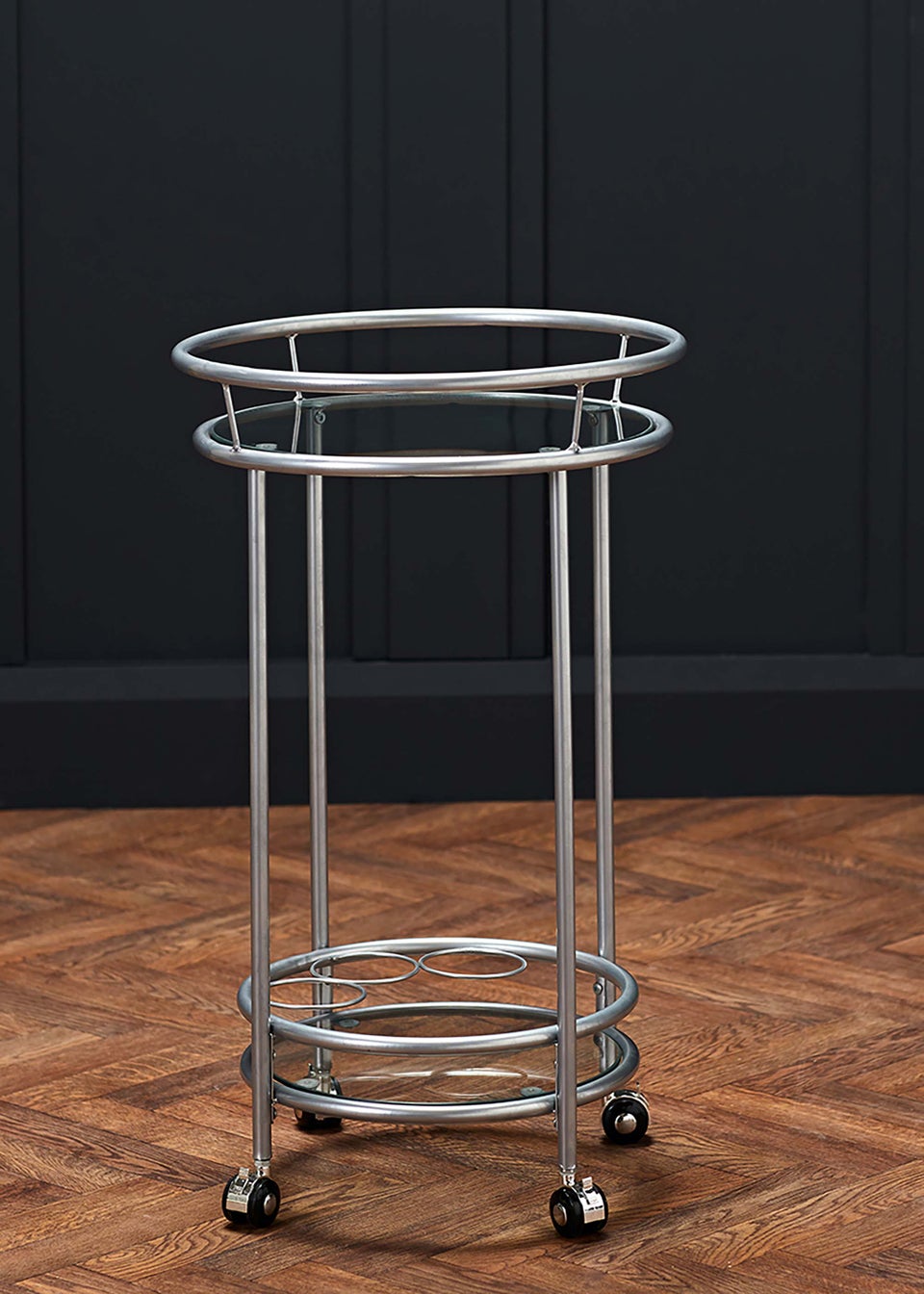 LPD Furniture Collins Drinks Trolley Silver (750x0x450mm)