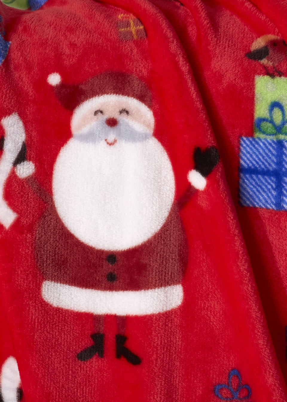 Catherine Lansfield Santa's Christmas Presents 130x170cm Blanket Throw