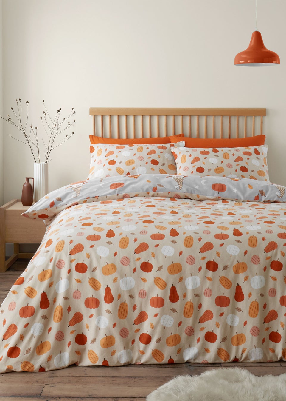 Catherine Lansfield Brushed Autumn Gonks Duvet Cover Set