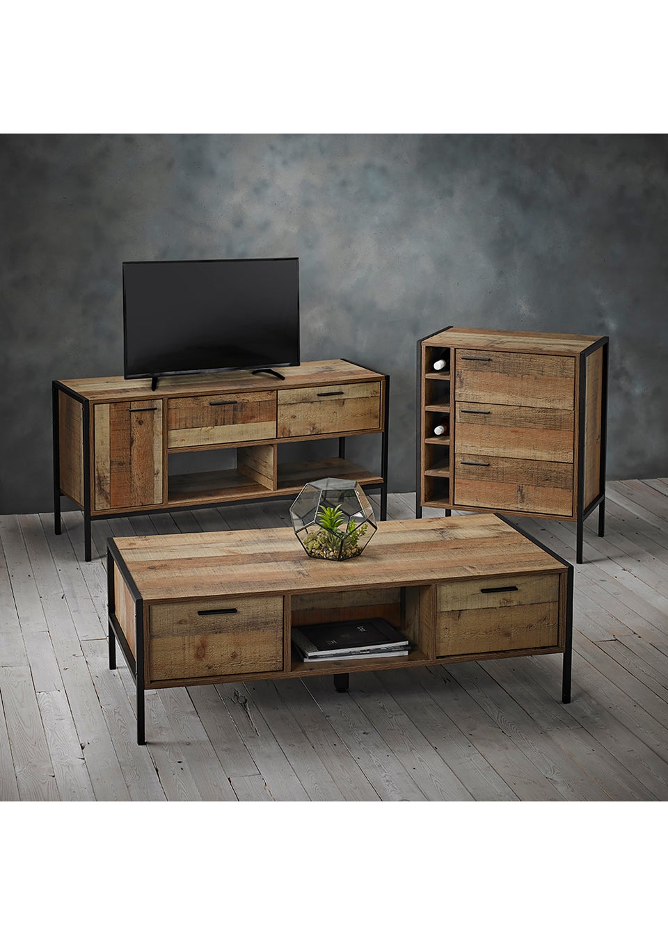 LPD Furniture Hoxton Wine Cabinet (800x400x638mm)