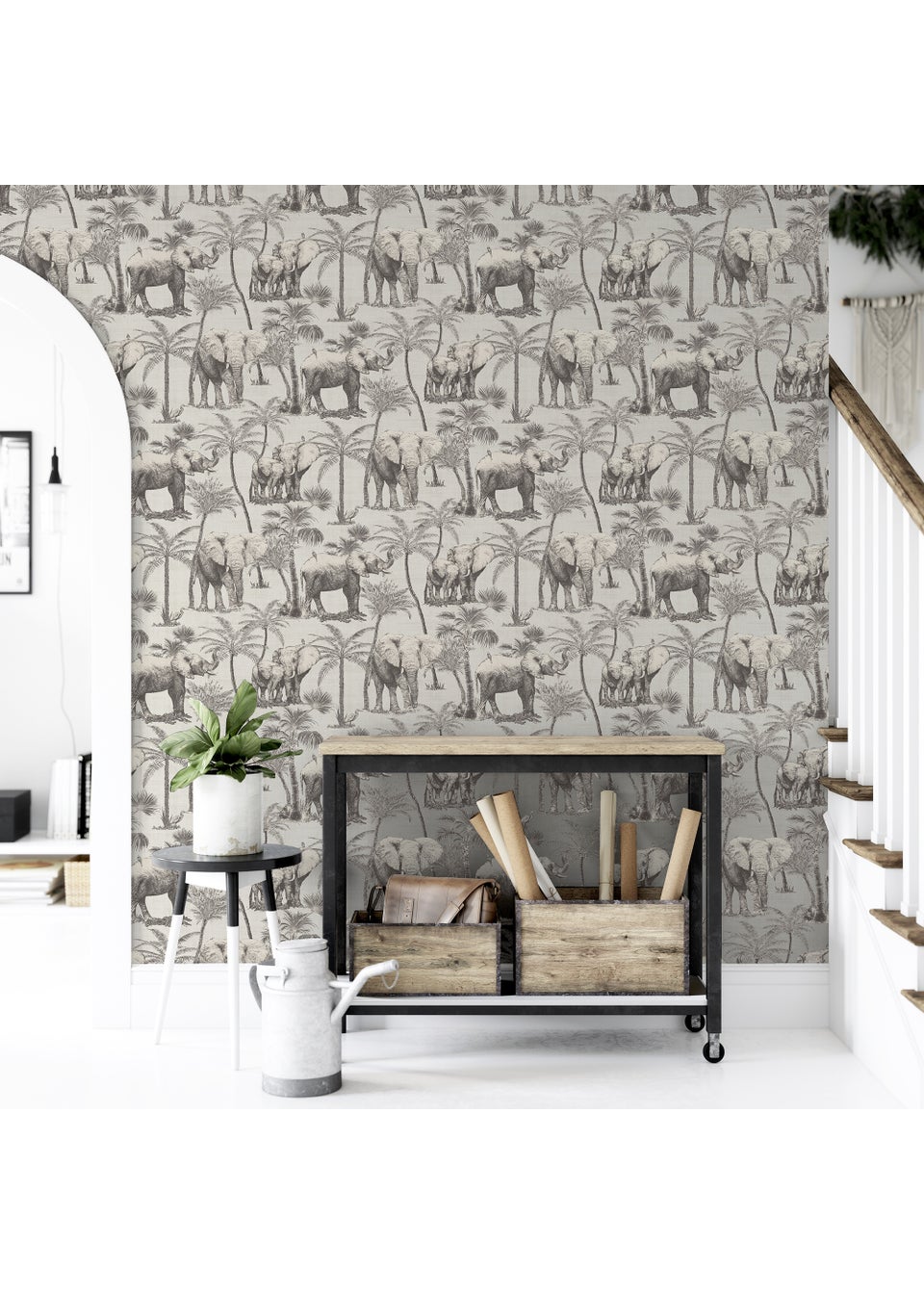 Arthouse Elephant Grove Wallpaper