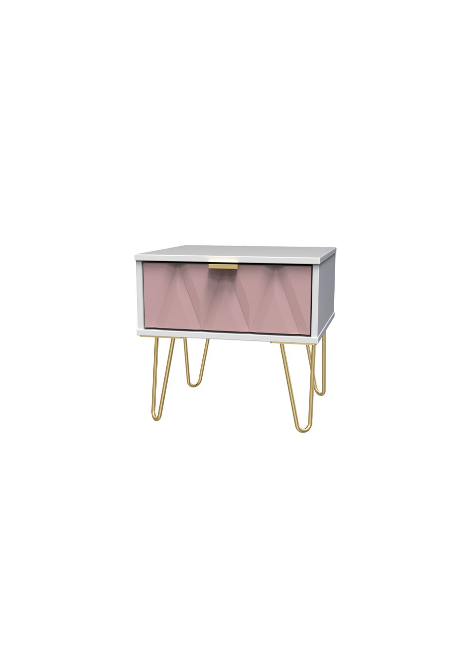 Swift Prism 1 Drawer Bedside Table (41cm x 39.5cm x 45cm)