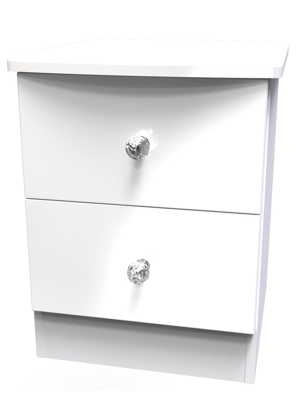 Swift Brilliance 2 Drawer Bedside Table (50.5cm x 39.5cm x 41.5cm)