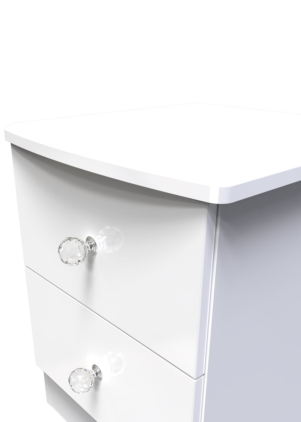 Swift Brilliance 2 Drawer Bedside Table with LED lights (50.5cm x 41.5cm x 39.5cm)