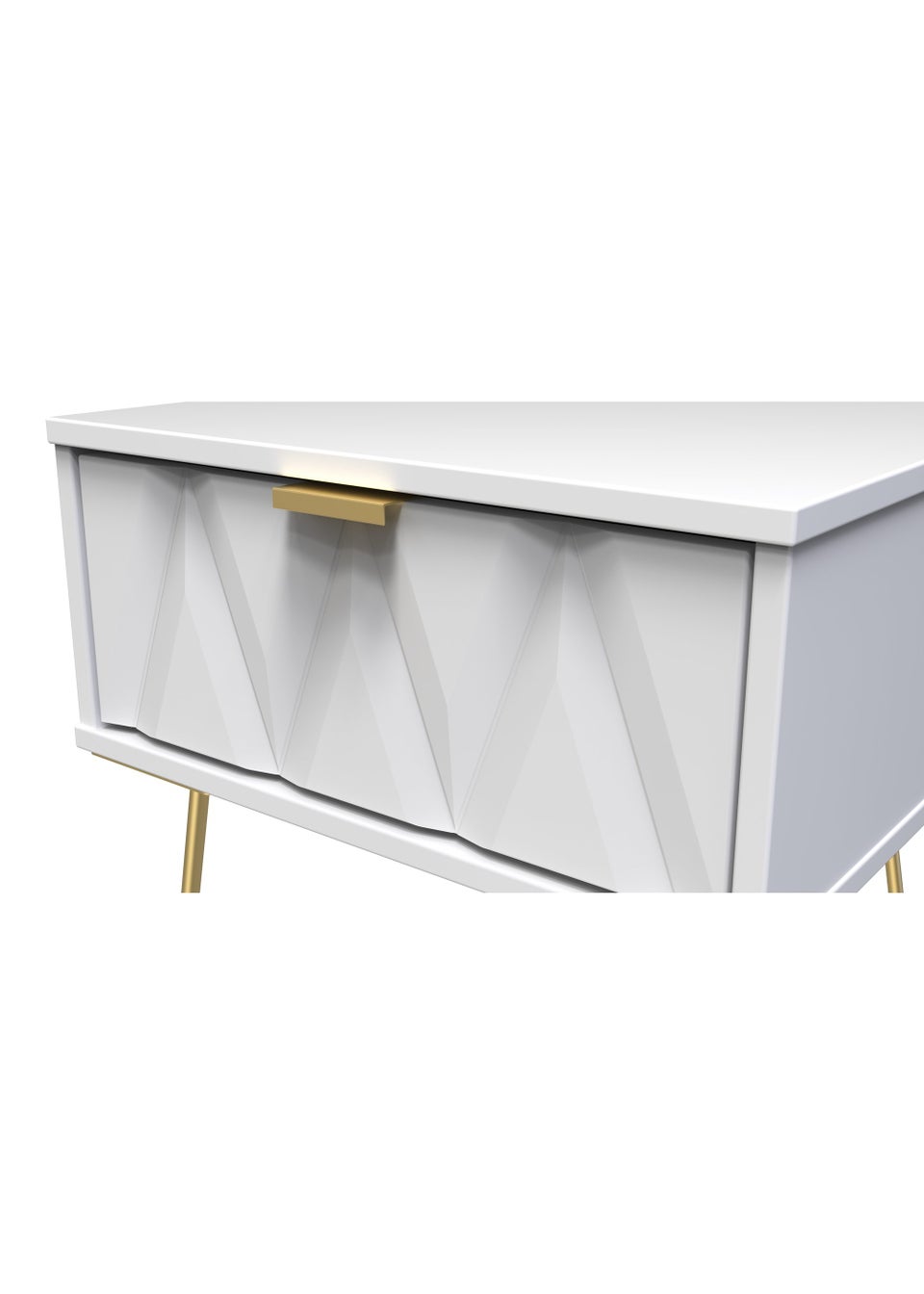 Swift Prism 1 Drawer Bedside Table (41cm x 39.5cm x 45cm)