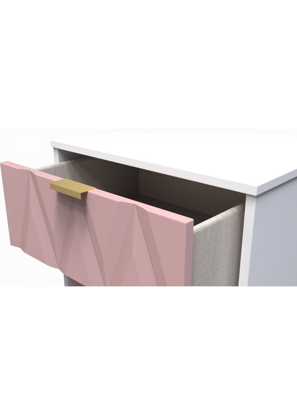Swift Prism 5 Drawer Bedside Cabinet (107.5cm x 41.5cm x 39.5cm)