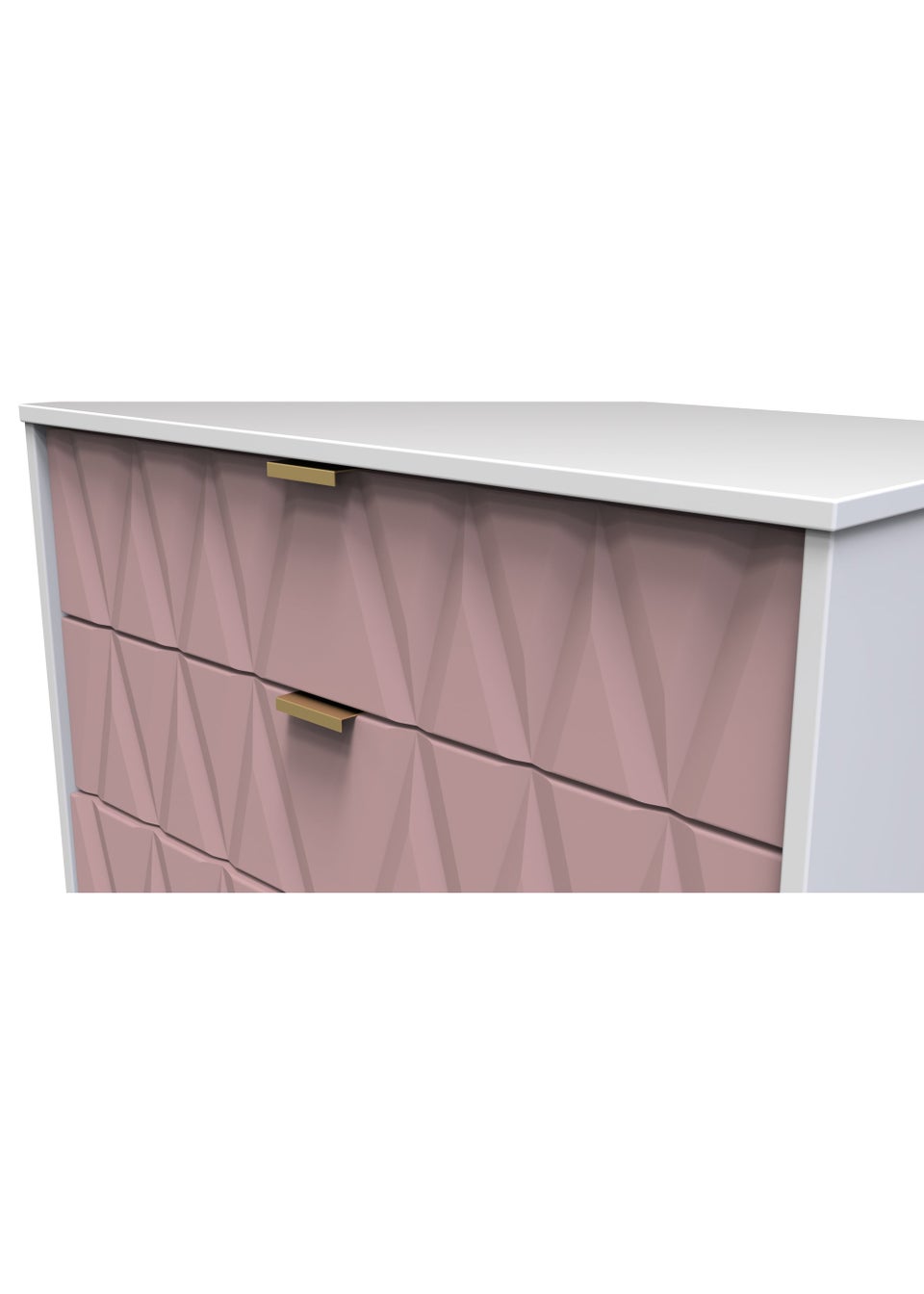 Swift Prism 5 Drawer Chest (107.5cm x 41.5cm x 76.5cm)