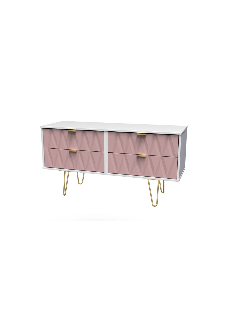 Swift Prism 4 Drawer End of Bed Chest (50.5cm x 41.5cm x 112cm)