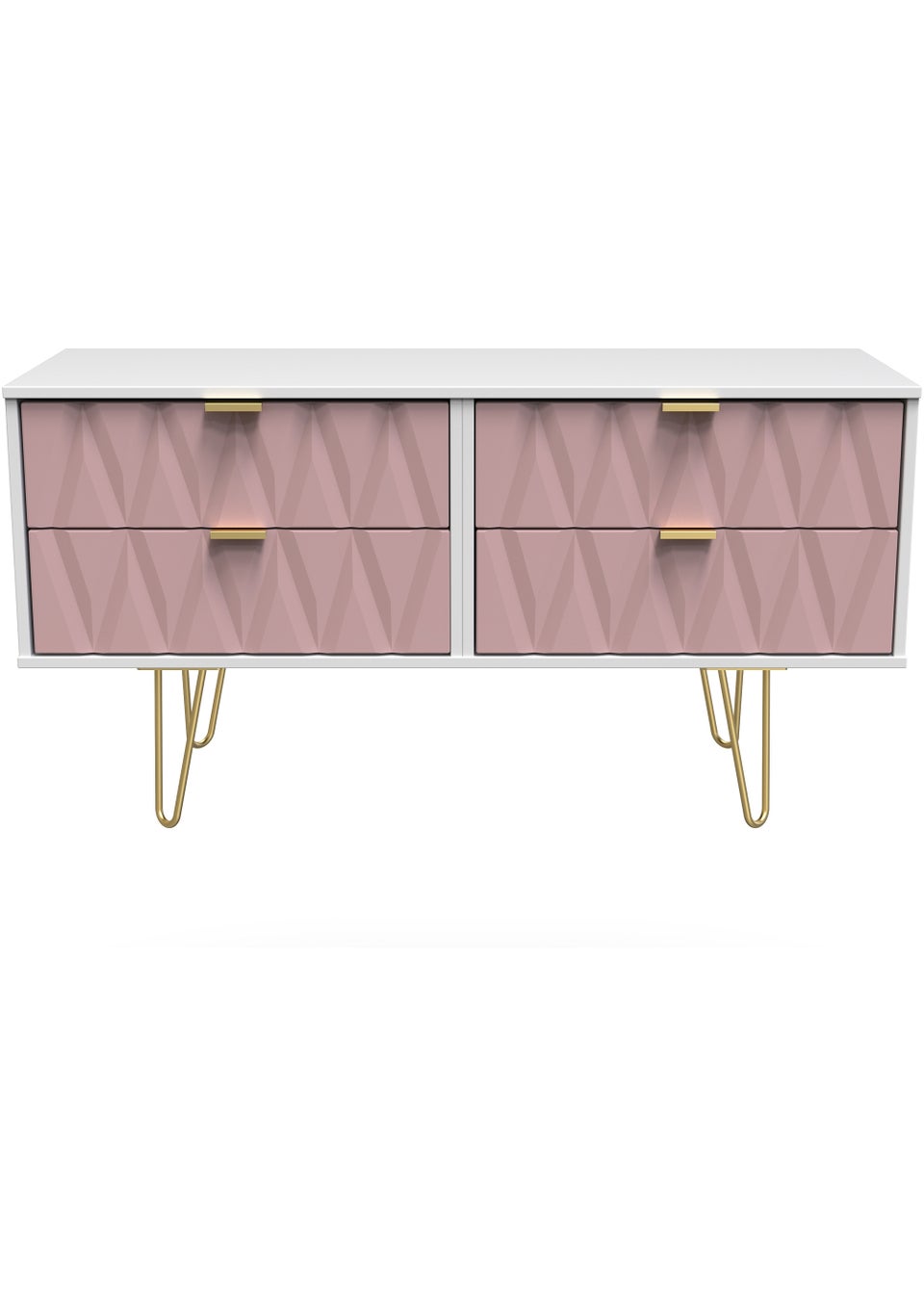 Swift Prism 4 Drawer End of Bed Chest (50.5cm x 41.5cm x 112cm)