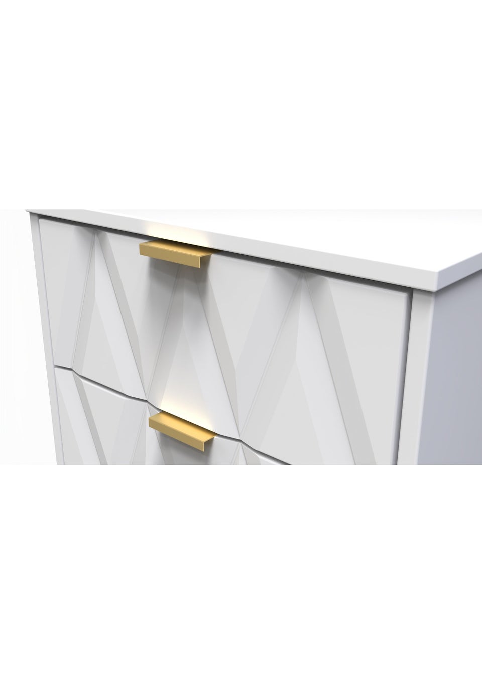 Swift Prism 5 Drawer Bedside Cabinet (107.5cm x 41.5cm x 39.5cm)
