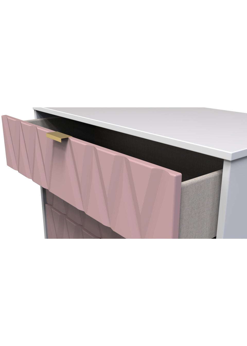 Swift Prism 4 Drawer Chest (88.5cm x 41.5cm x 76.5cm)