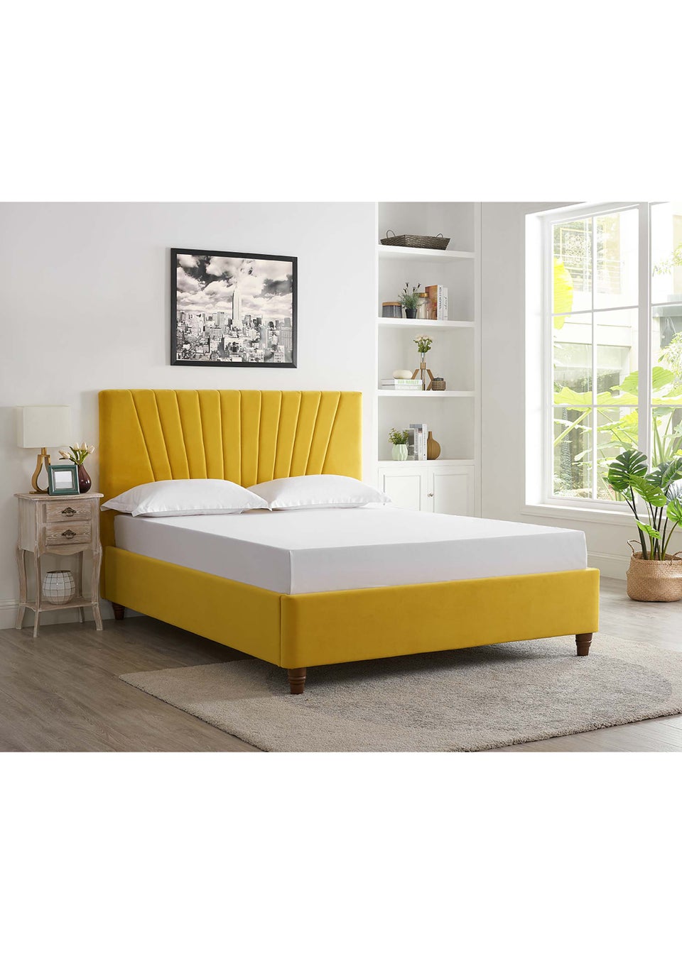 LPD Furniture Lexie Yellow Bed