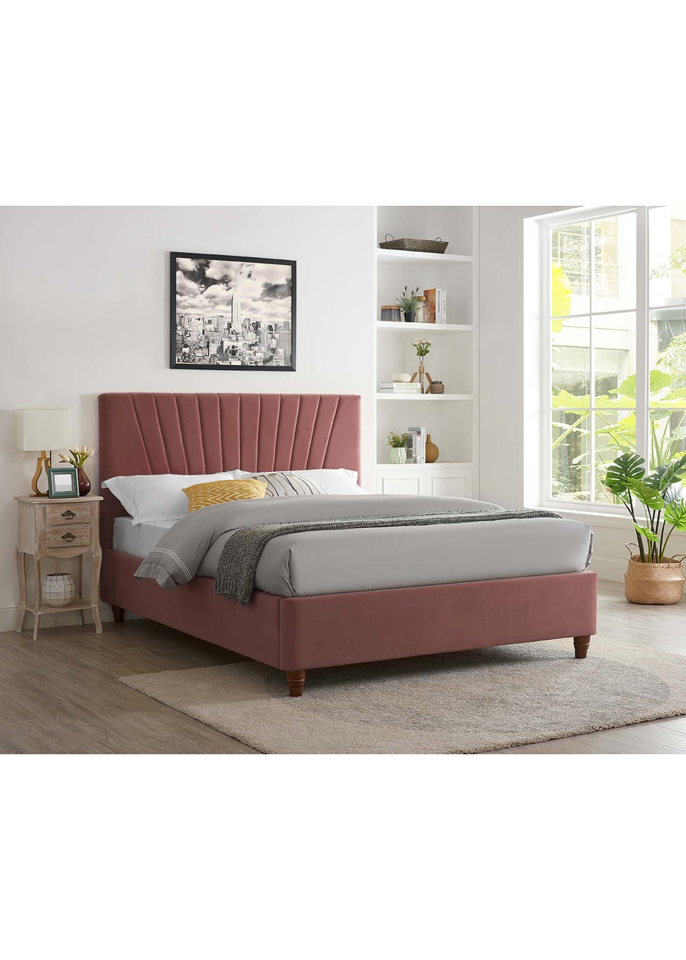 LPD Furniture Lexie Double Bed Pink
