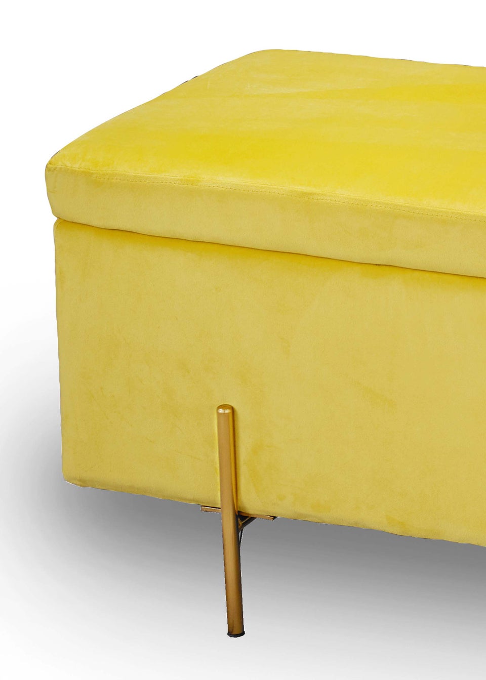 LPD Furniture Lola Storage Ottoman Mustard (450x1150x450mm)