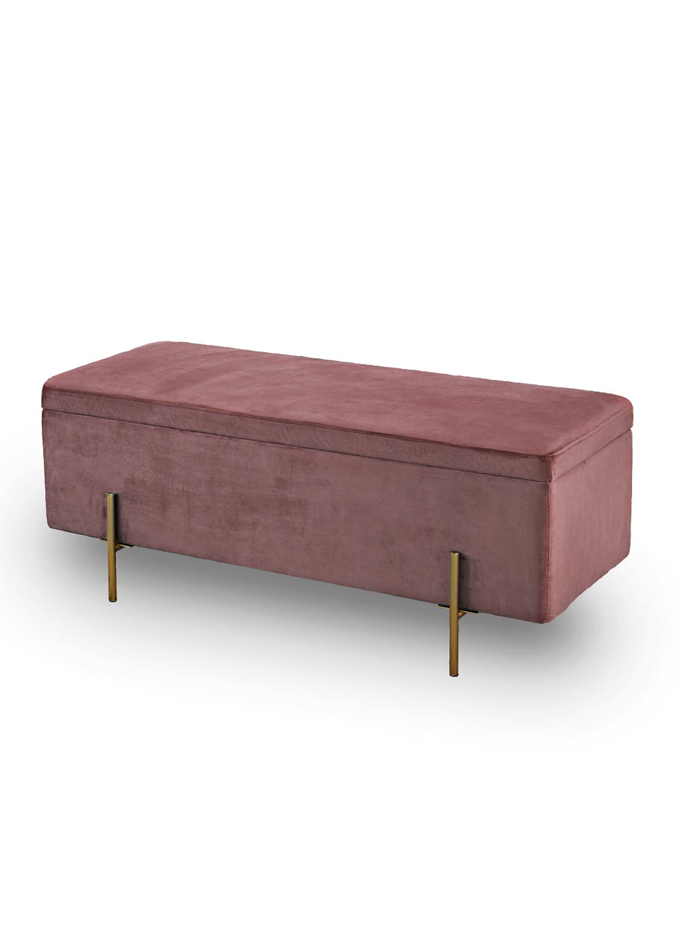 LPD Furniture Lola Storage Ottoman Pink (450x1150x450mm)