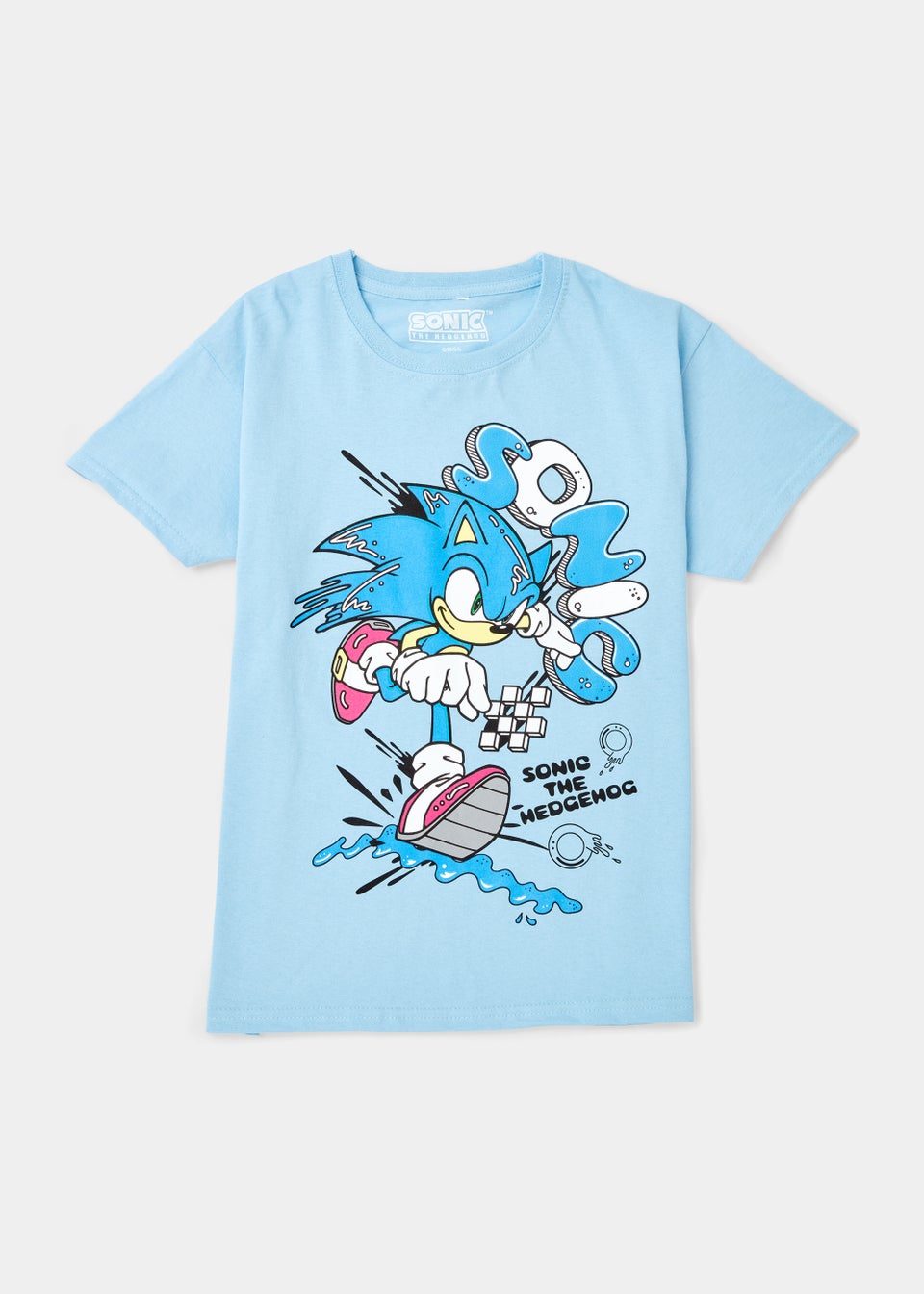 Kids Blue Sonic the Hedgehog T-Shirt (5-13yrs)