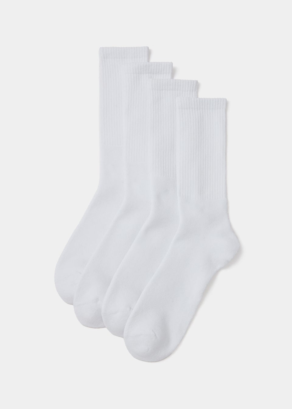 4 Pack White Sports Socks - Matalan