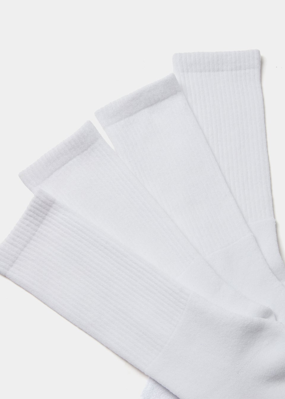 4 Pack White Sports Socks
