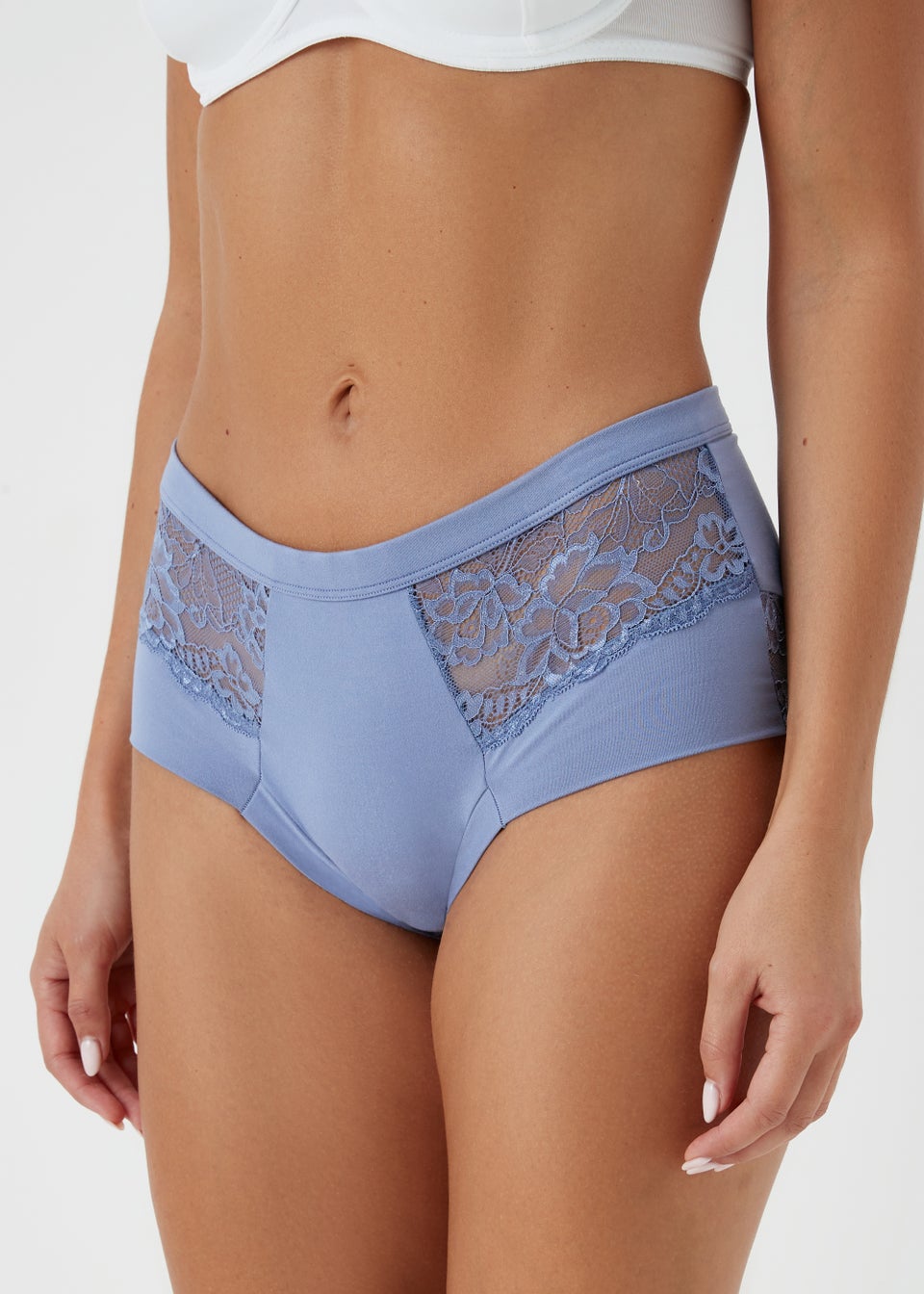 3 Pack Lace Brushed Midi Knickers