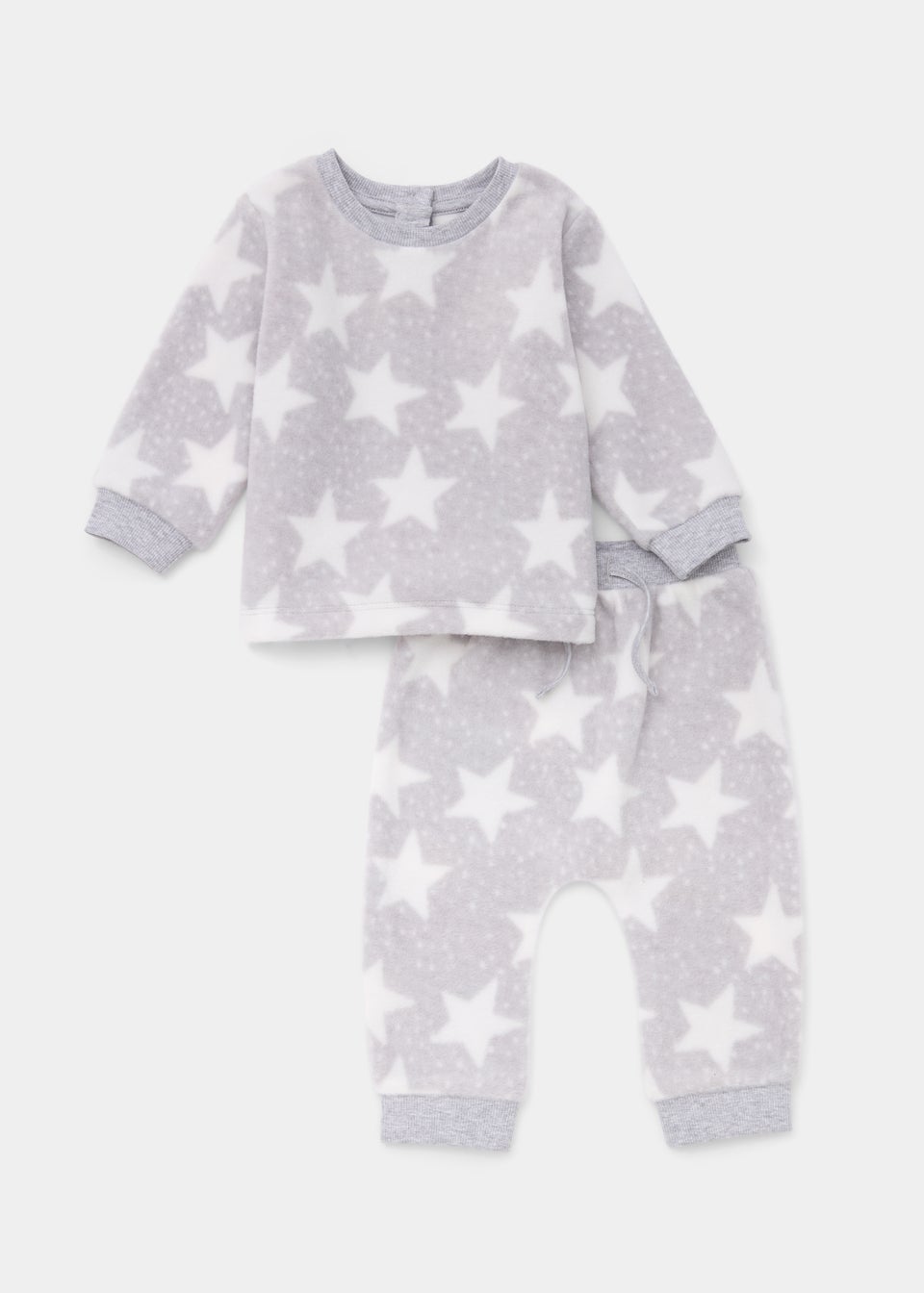 Baby Grey Microfleece Sweatshirt & Joggers Set (Newborn-23mths)