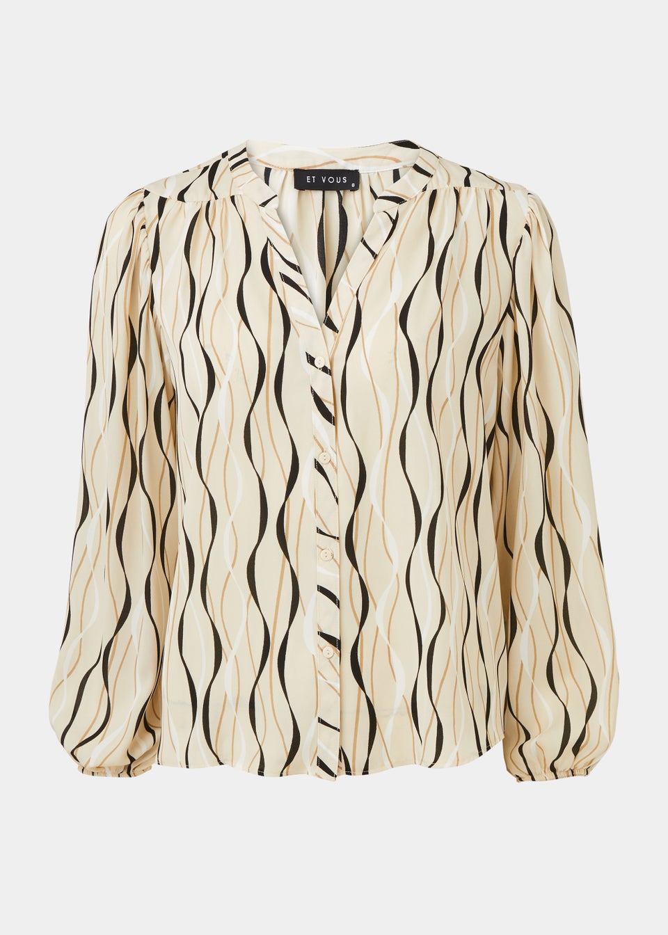 Et Vous Beige Printed Blouse