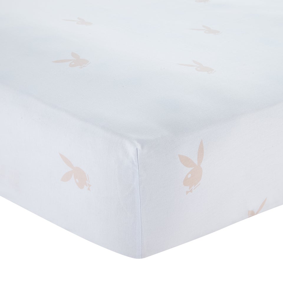 Playboy Iconic Bunny Fitted Sheet with Pocket