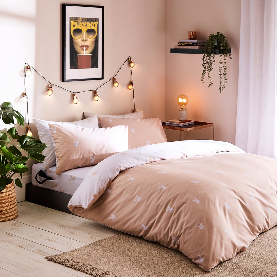 Playboy Iconic Bunny Reversible Duvet Cover Set Matalan