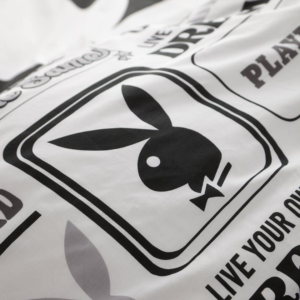 Playboy Classic Bunny Reversible Duvet Cover Set