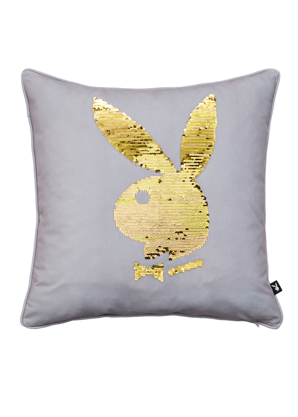 Playboy Live Your Dream Sequin Bunny Cushion 45x45cm Matalan