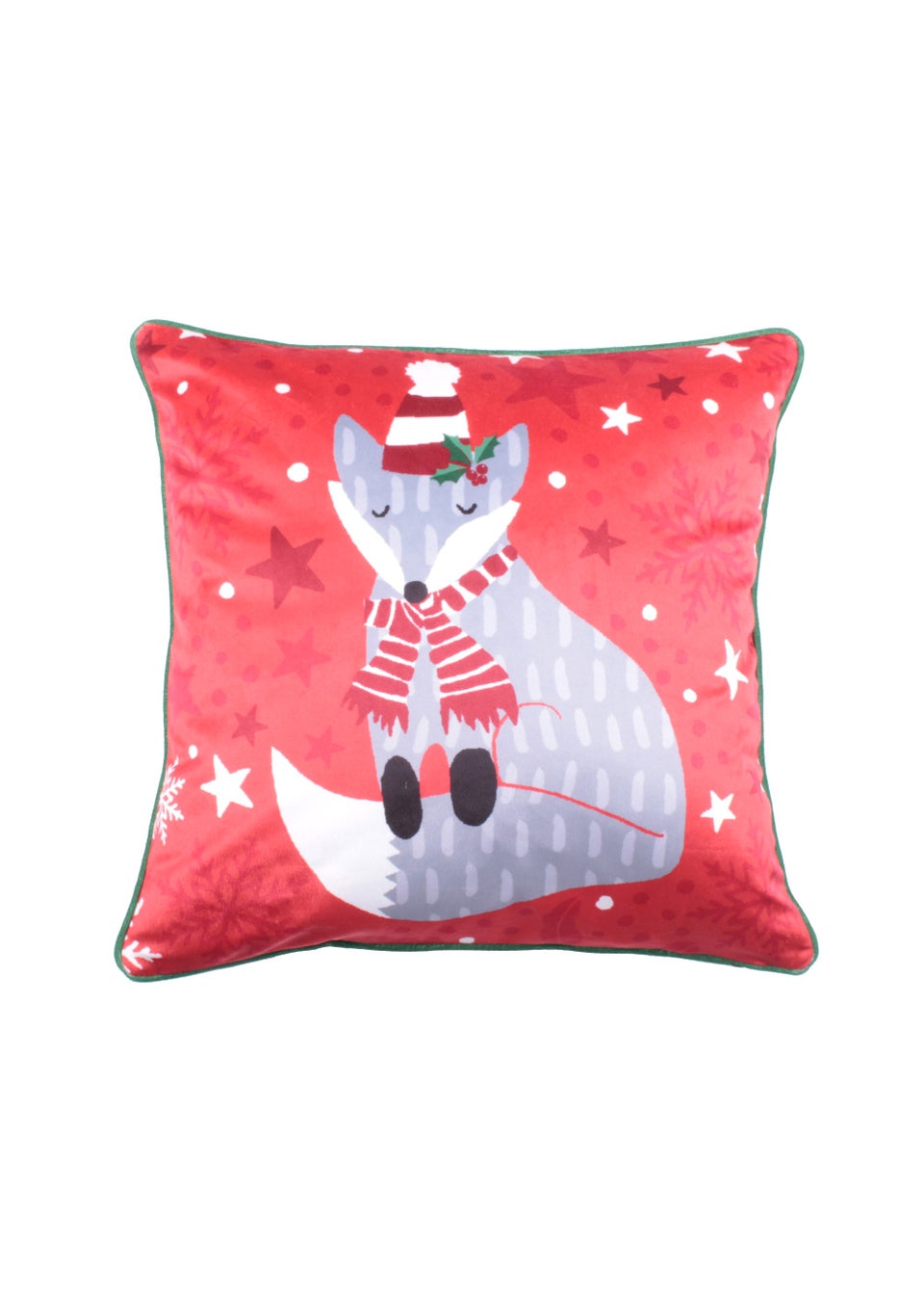 Fusion Christmas Foraging Fox Filled Cushion
