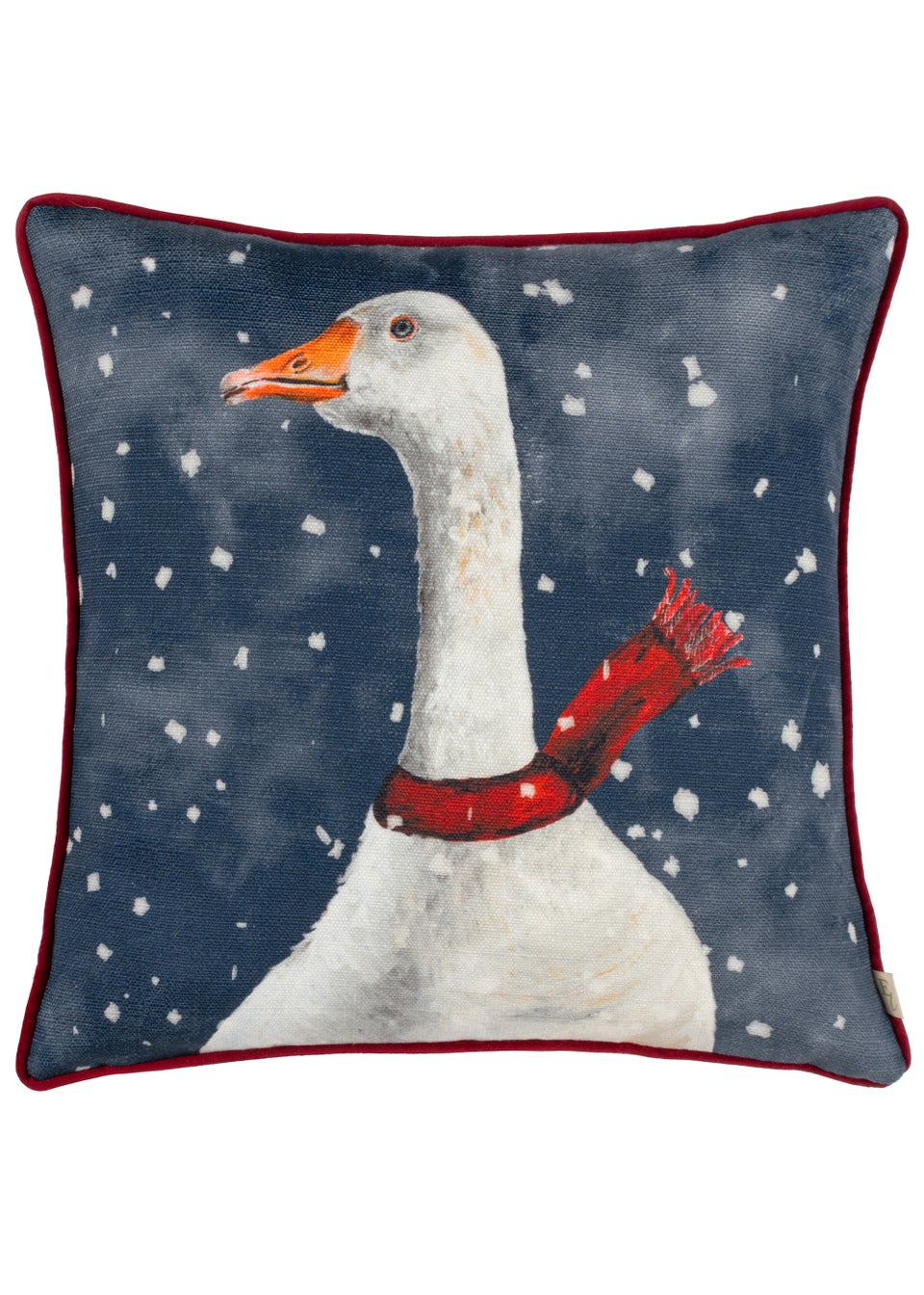Evans Lichfield Christmas Goose Festive Filled Cushion (43cm x 43cm x 8cm)