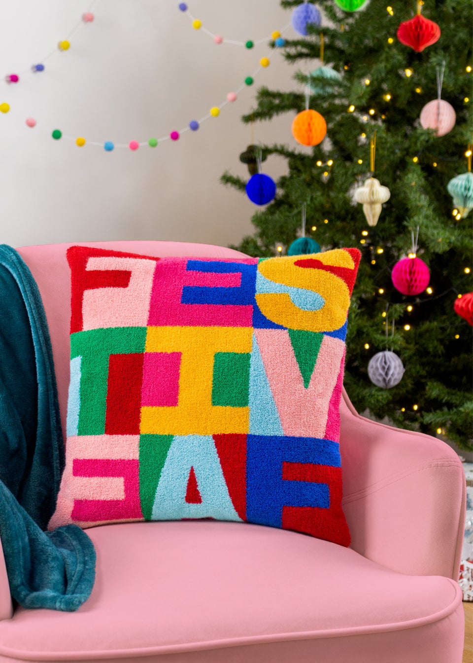 Heya Home Festive Val Festive Filled Cushion 43cm x 43cm x 8cm