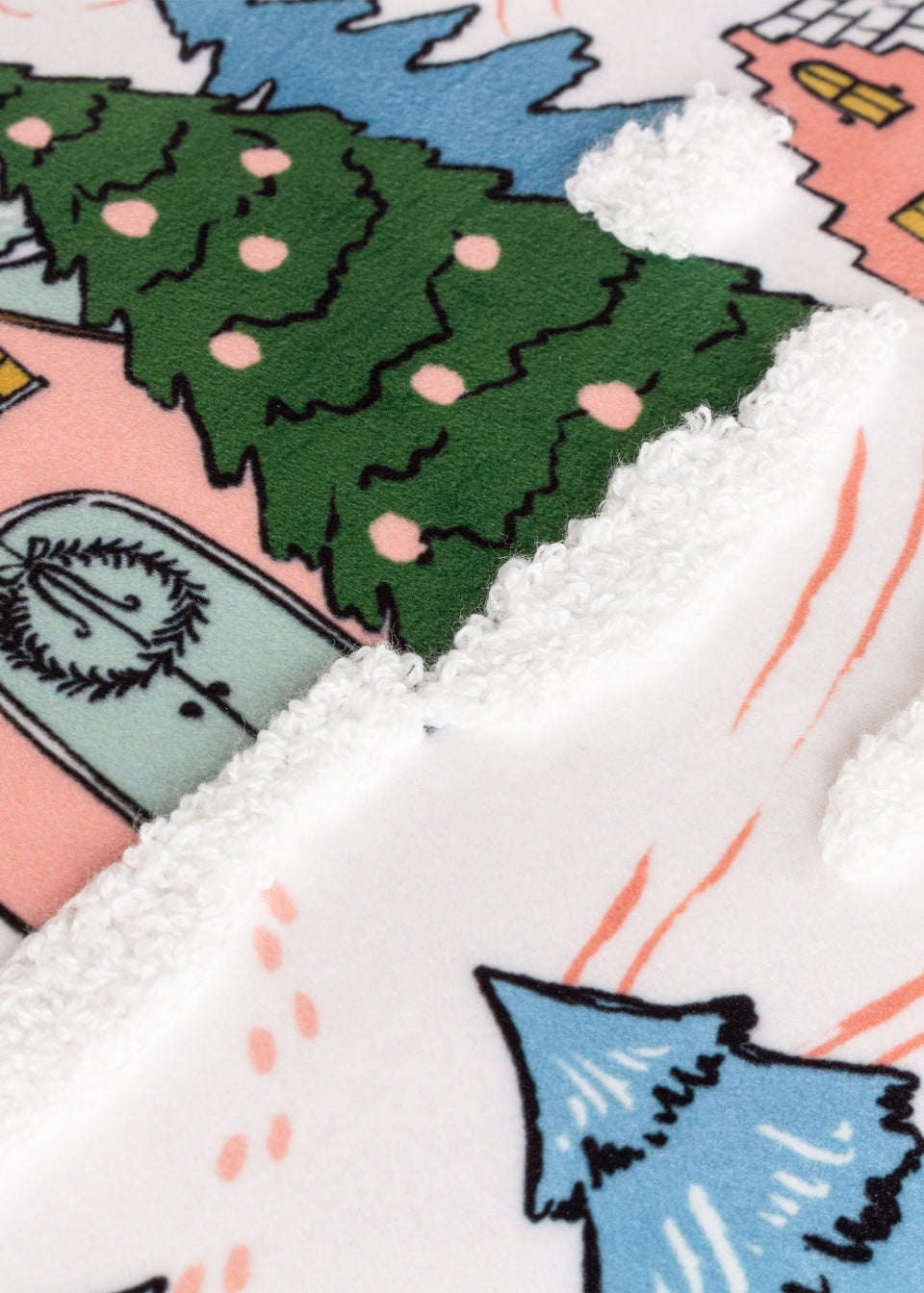 furn. Snowy Village Tree Filled Cushion (45cm x 45cm x 8cm)