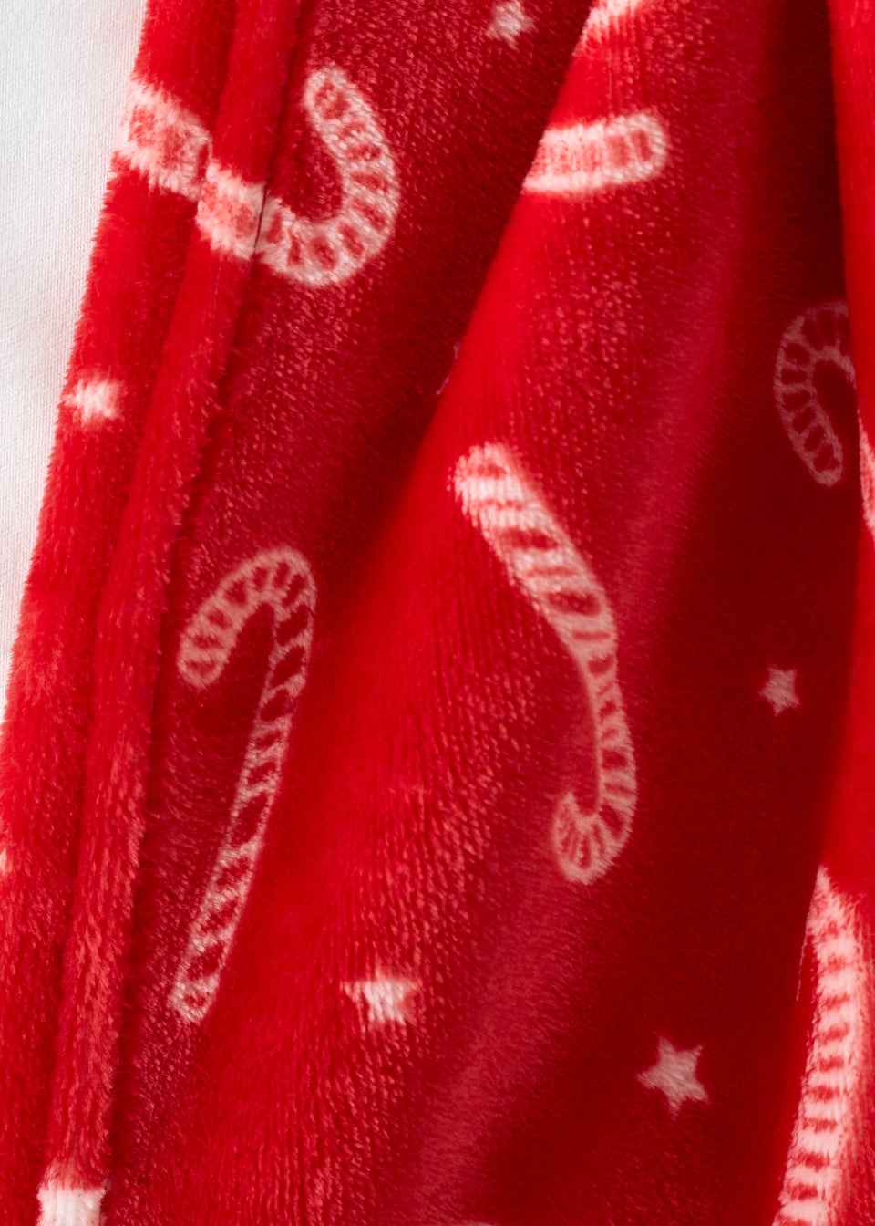 Catherine Lansfield Christmas Candy Cane Fleece Blanket Throw