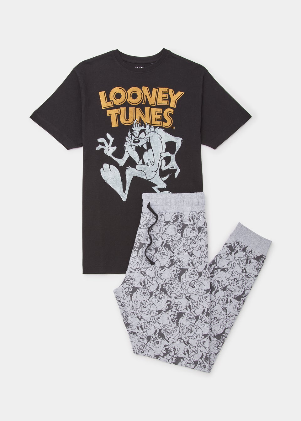 Black Looney Tunes Long Pyjama Set Matalan