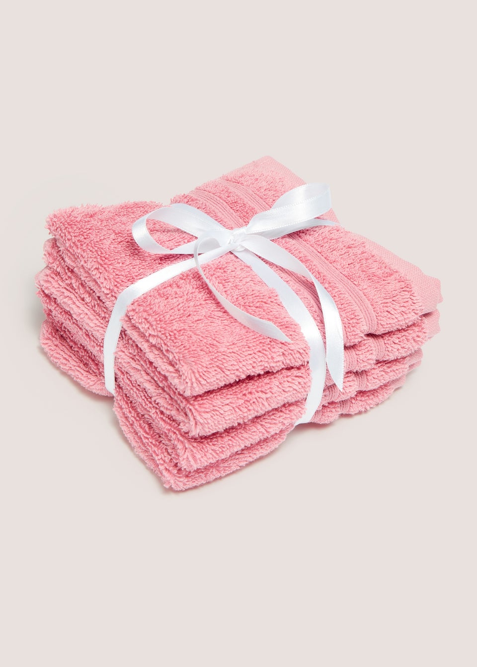 Pink 100% Egyptian Cotton Face Cloth Bundle