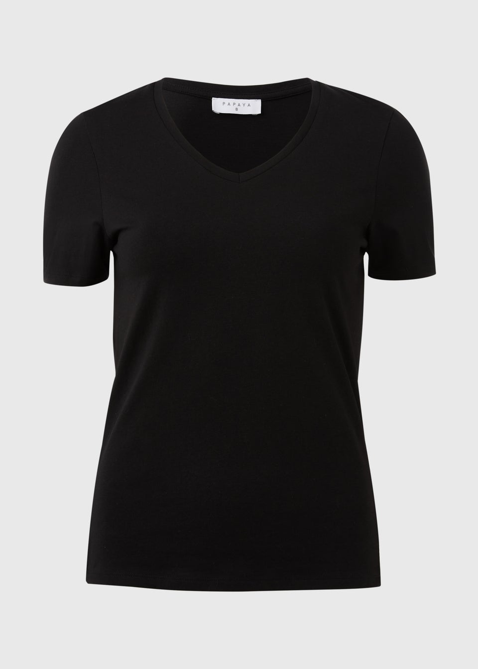Black Short Sleeve V-Neck T Shirt - Matalan
