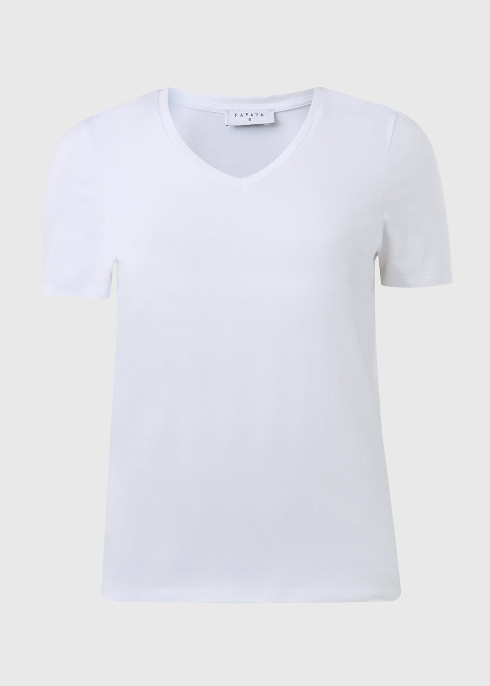 White V Neck Short Sleeve T Shirt