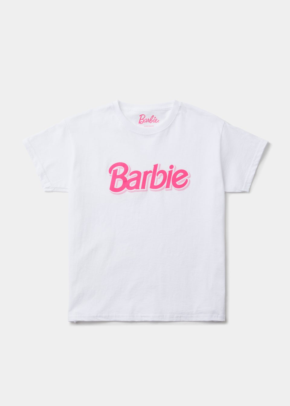 Kids White Barbie Logo T-Shirt