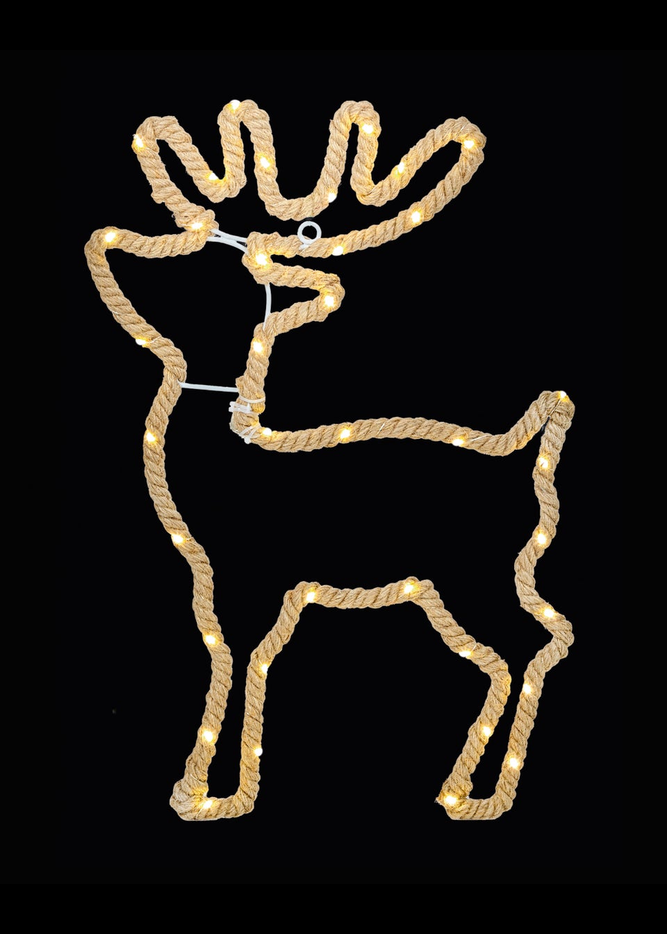 Premier Decorations 43cm Reindeer Hemp Light Motif