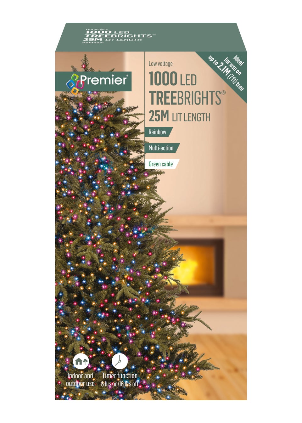 Premier Decorations 1000 Rainbow LED Treebrights