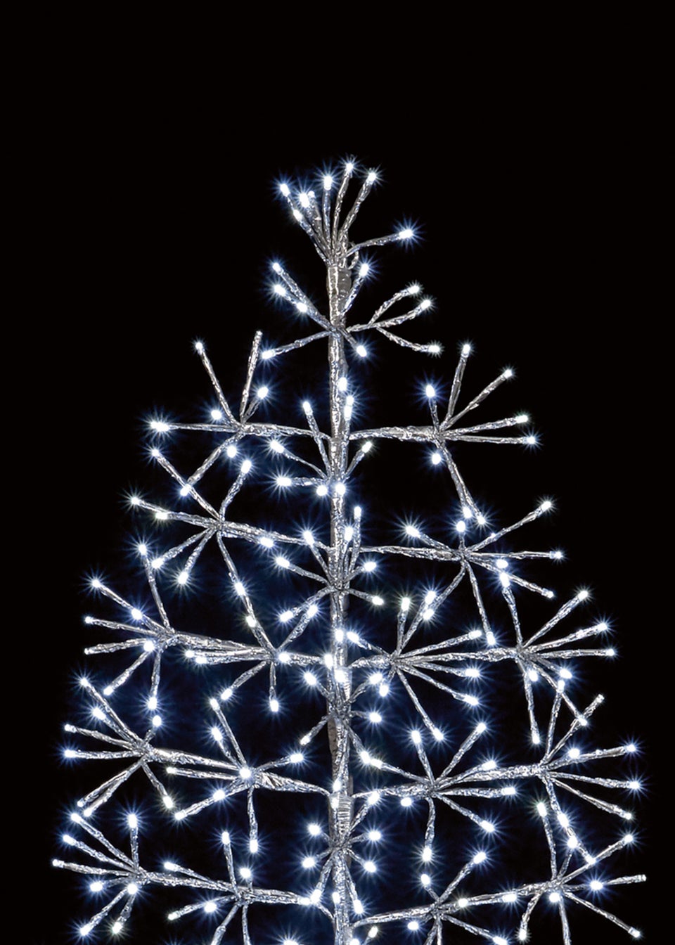 Premier Decorations 90cm Silver Twinkling Starburst Tree