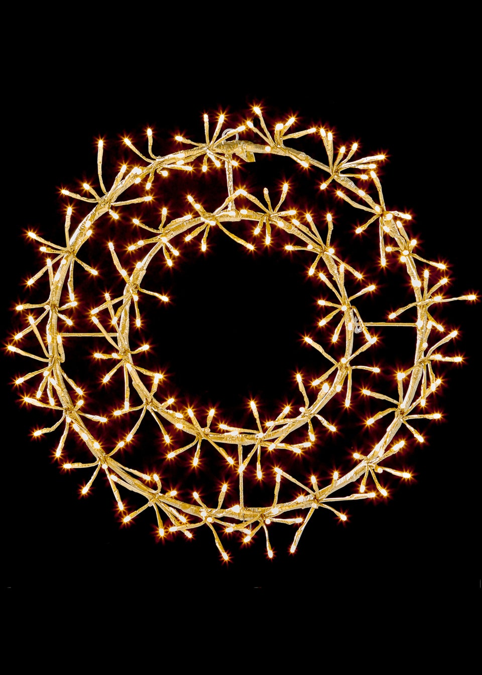 Premier Decorations 45cm Gold Twinkling Starburst Wreath