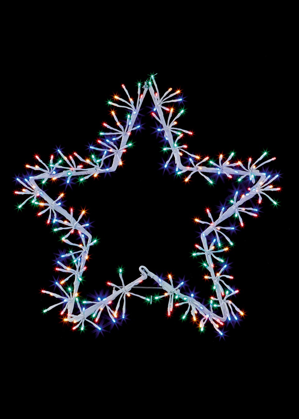 Premier Decorations 60cm Multi-coloured Twinkling Starburst Star