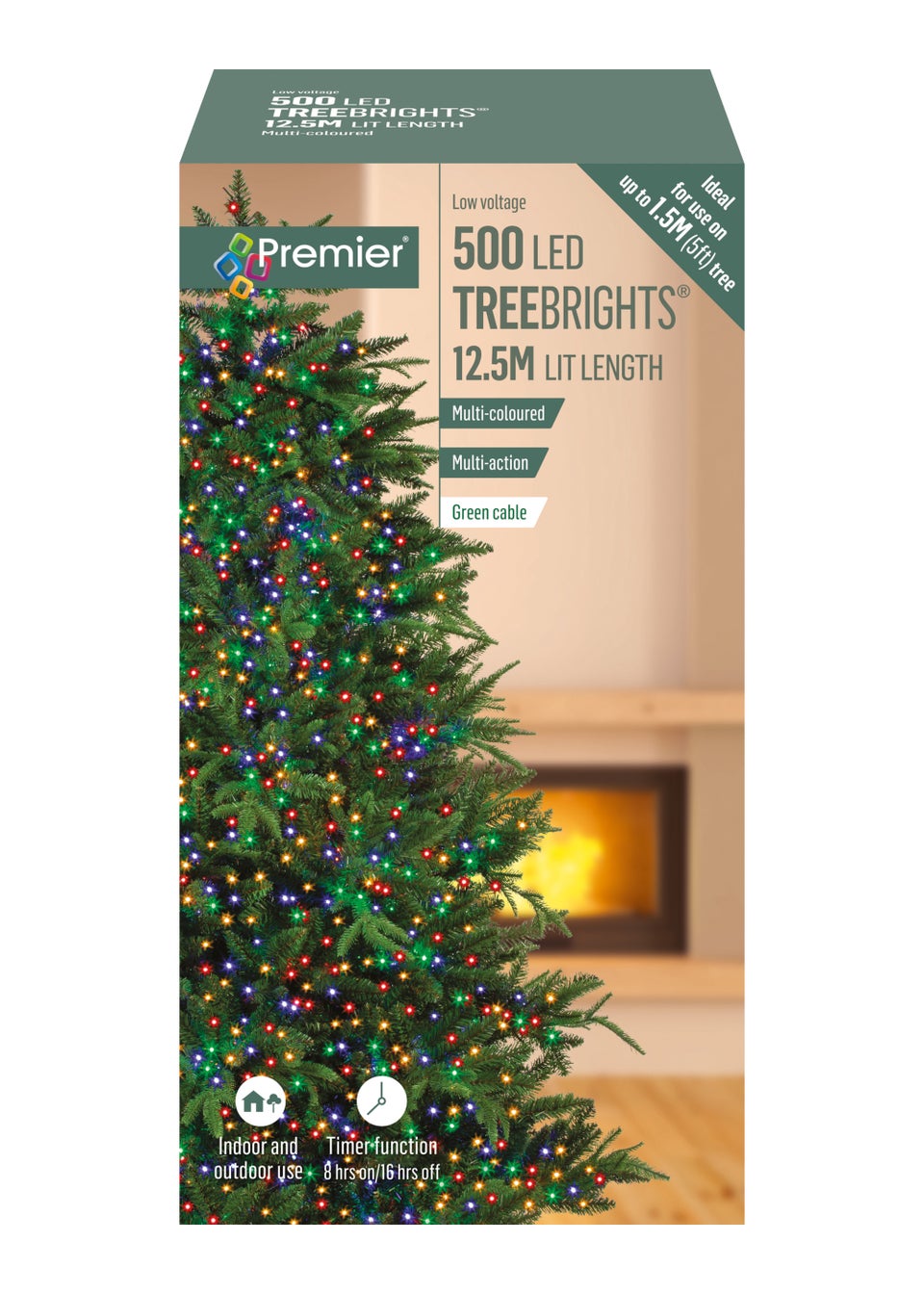 Premier Decorations 500 Multi-coloured LED Treebrights
