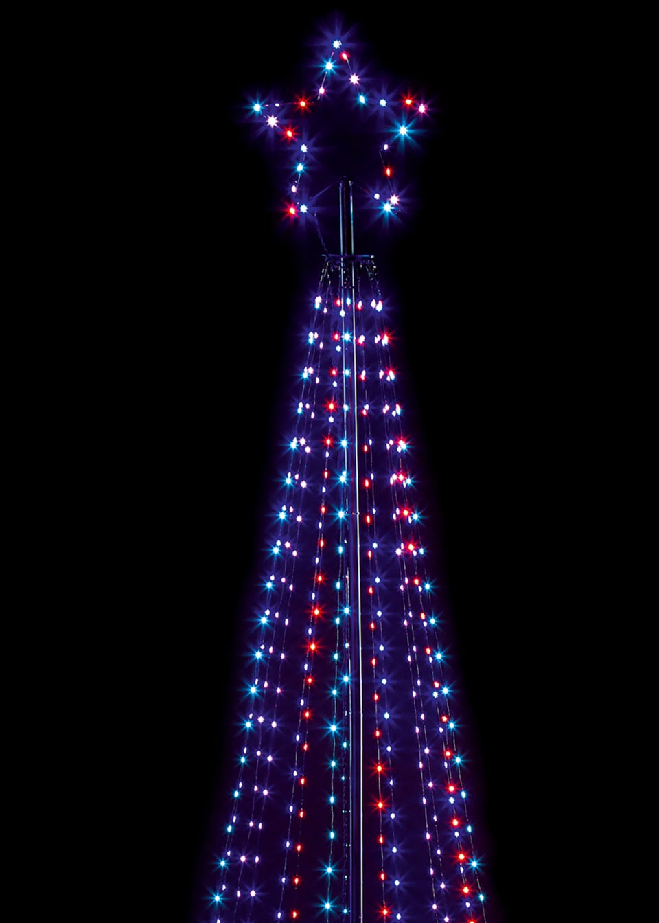 Premier Decorations 2.5m Rainbow LED Pyramid Tree