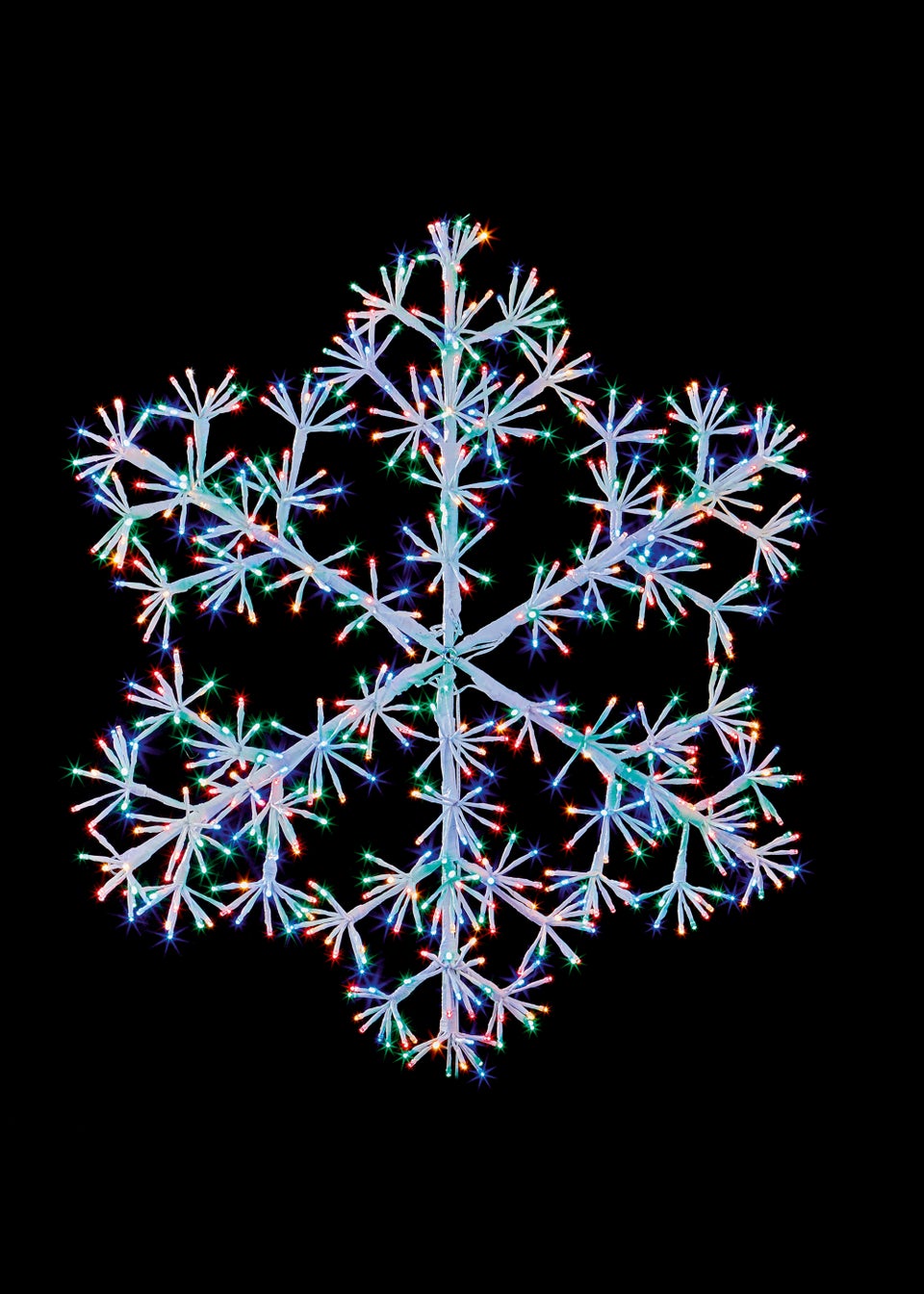 Premier Decorations 90cm Multi-coloured Twinkling Starburst Snowflake