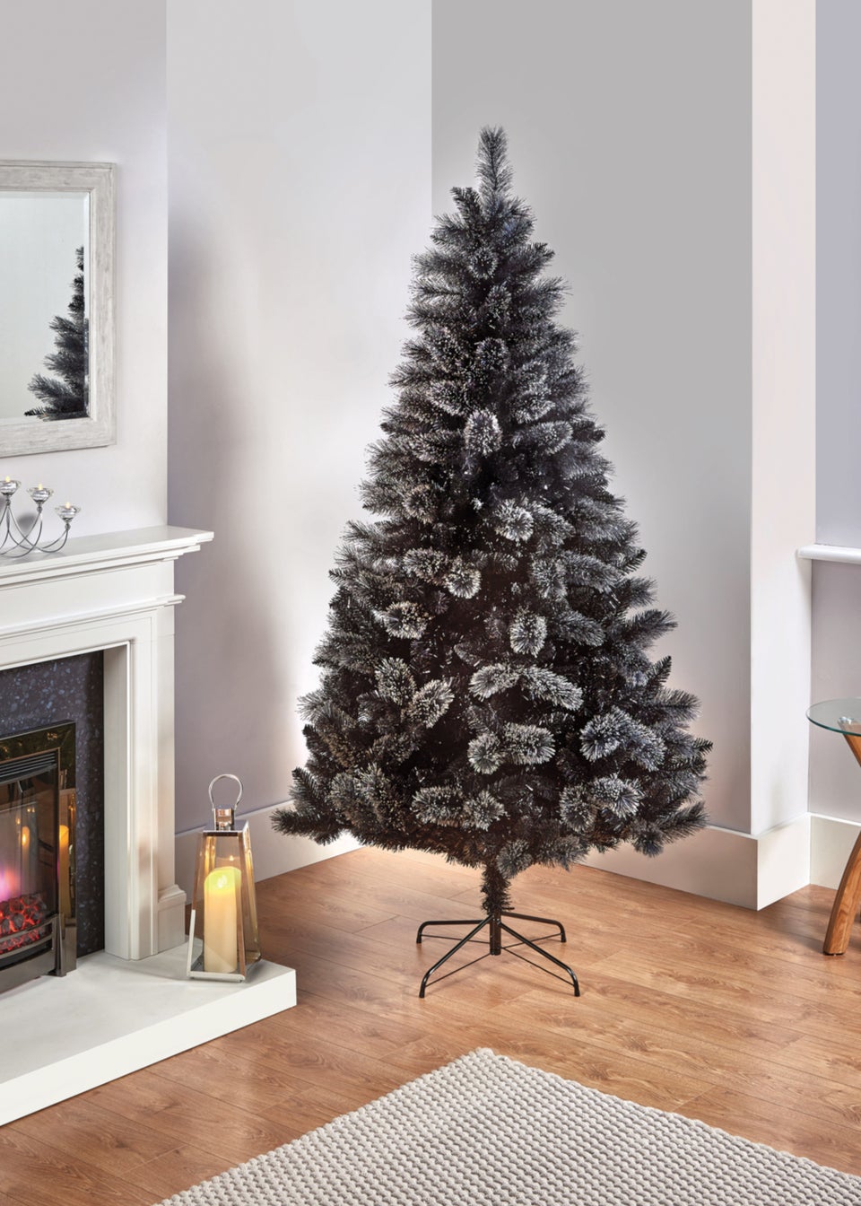 Premier Decorations Black Tipped Fir Tree 6ft